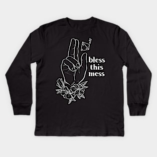 Bless This Mess Kids Long Sleeve T-Shirt